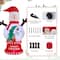Glitzhome® 8FT Lighted Inflatable Snowman Globe Scene Decor